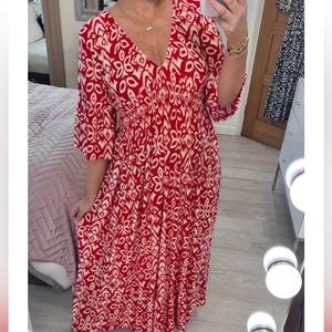RED FLORAL DRESS